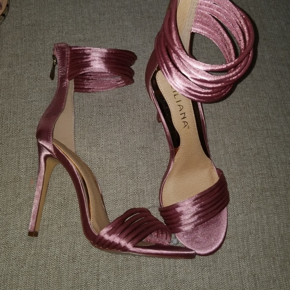 Satin Pink Blush Sandals